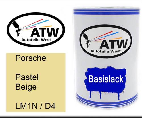 Porsche, Pastel Beige, LM1N / D4: 500ml Lackdose, von ATW Autoteile West.